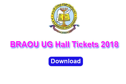 BRAOU UG 2nd Sem Hall Tickets 2018